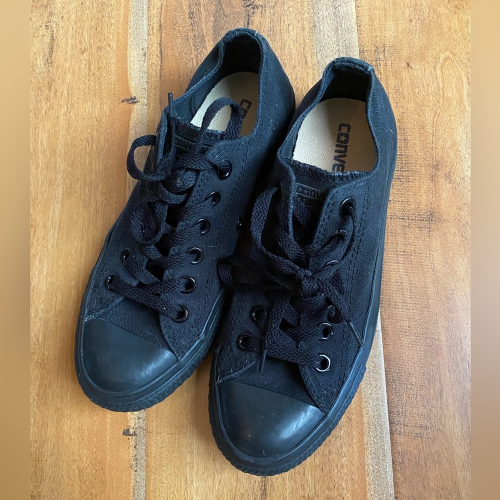All Black Converse Low-Top